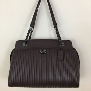 coach quilted parker carryall tote